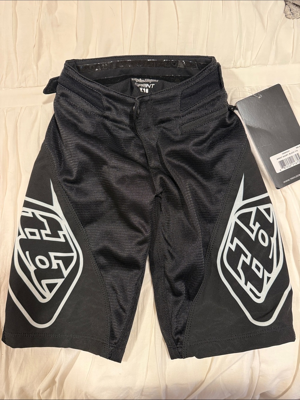 Kids Black Graphic Athletic Shorts